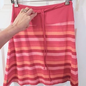LOLE STRIPED MINI A-LINE SKIRT